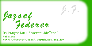 jozsef federer business card